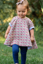 Load image into Gallery viewer, Reversible Swing Tunic in Azure Posy

