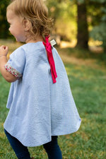 Load image into Gallery viewer, Reversible Swing Tunic in Azure Posy
