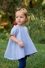 Load image into Gallery viewer, Reversible Swing Tunic in Azure Posy
