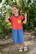 Load image into Gallery viewer, Casual Dress in Summer Colorblock
