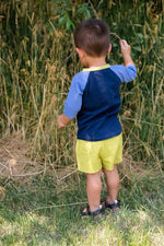 Load image into Gallery viewer, Easy Short in Citron + Navy
