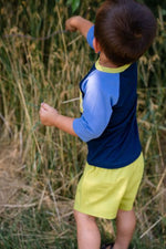 Load image into Gallery viewer, Easy Short in Citron + Navy
