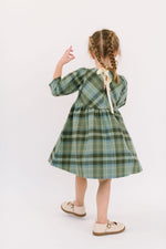 Load image into Gallery viewer, Birthday Dress in Laurel Plaid Flannel
