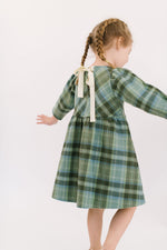 Load image into Gallery viewer, Birthday Dress in Laurel Plaid Flannel
