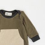 Load image into Gallery viewer, Bamboo Zipper Romper in Olive Pebble
