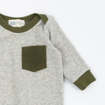 Load image into Gallery viewer, Bamboo Zipper Romper in Heather Olive
