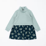 Load image into Gallery viewer, Funnel Sweatshirt Dress in Glacier Corsage
