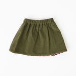 Load image into Gallery viewer, Reversible Skirt in Olive Plumrose
