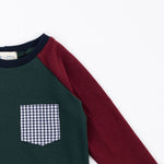 Load image into Gallery viewer, Raglan Pullover in Pine Cranberry
