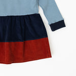 Load image into Gallery viewer, Modern Sweatshirt Dress in Rust Colorblock
