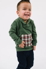 Load image into Gallery viewer, Shawl Collar Sweatshirt in Evergreen Stewart
