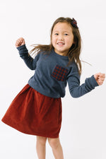 Load image into Gallery viewer, Reversible Skirt in Rust Gingham
