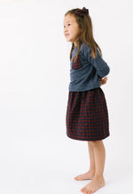 Load image into Gallery viewer, Reversible Skirt in Rust Gingham
