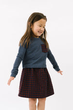 Load image into Gallery viewer, Reversible Skirt in Rust Gingham

