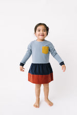 Load image into Gallery viewer, Modern Sweatshirt Dress in Rust Colorblock
