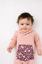 Load image into Gallery viewer, Shawl Collar Romper in Plumrose
