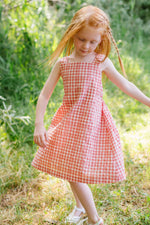Load image into Gallery viewer, Beach Dress in Watermelon Plaid
