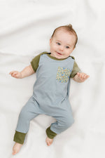 Load image into Gallery viewer, Zipper Romper in Olive Daydream
