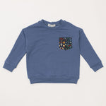 Load image into Gallery viewer, Bamboo Modern Sweatshirt in Cornflower Noel
