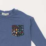 Load image into Gallery viewer, Bamboo Modern Sweatshirt in Cornflower Noel
