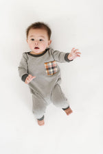Load image into Gallery viewer, Bamboo Zipper Romper in Pepper Stone
