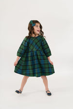 Load image into Gallery viewer, Birthday Dress in Evergreen Plaid
