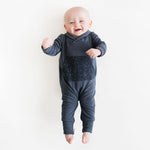 Load image into Gallery viewer, Bamboo Shawl Collar Romper in Evening
