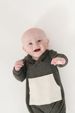 Load image into Gallery viewer, Bamboo Shawl Collar Romper in Pepper
