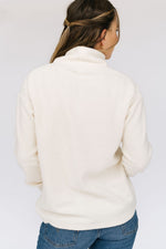 Load image into Gallery viewer, Women's Funnel Neck Sweatshirt in Cream Sherpa
