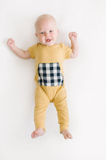 Load image into Gallery viewer, Bamboo Zipper Romper in Buttercup
