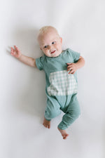 Load image into Gallery viewer, Zipper Romper in Pond
