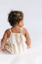 Load image into Gallery viewer, Knotted Shortall in Khaki Stripe
