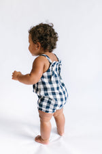 Load image into Gallery viewer, Knotted Shortall in Midnight Gingham
