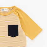 Load image into Gallery viewer, Raglan Pocket Tee in Buttercup
