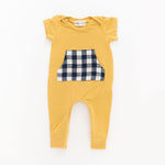 Load image into Gallery viewer, Bamboo Zipper Romper in Buttercup

