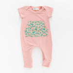 Load image into Gallery viewer, Bamboo Zipper Romper in Strawberry Rose
