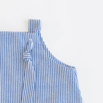Load image into Gallery viewer, Knotted Shortall in Azure Seersucker
