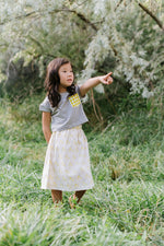 Load image into Gallery viewer, Midi Skirt in Citron Blooms
