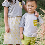 Load image into Gallery viewer, Midi Skirt in Citron Blooms
