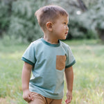 Load image into Gallery viewer, Ringer Pocket Tee in Pond
