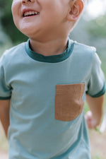 Load image into Gallery viewer, Ringer Pocket Tee in Pond
