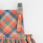 Load image into Gallery viewer, Pinafore Dress in Sunset Plaid
